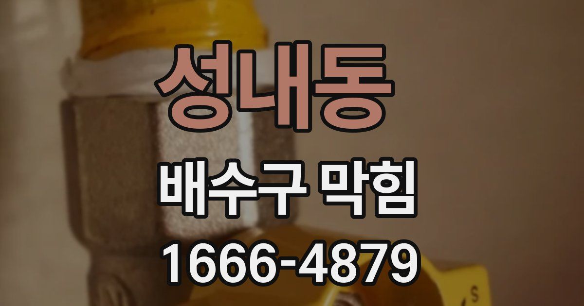 성내동 배수구 막힘