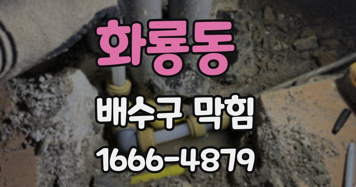 화룡동 배수구 막힘