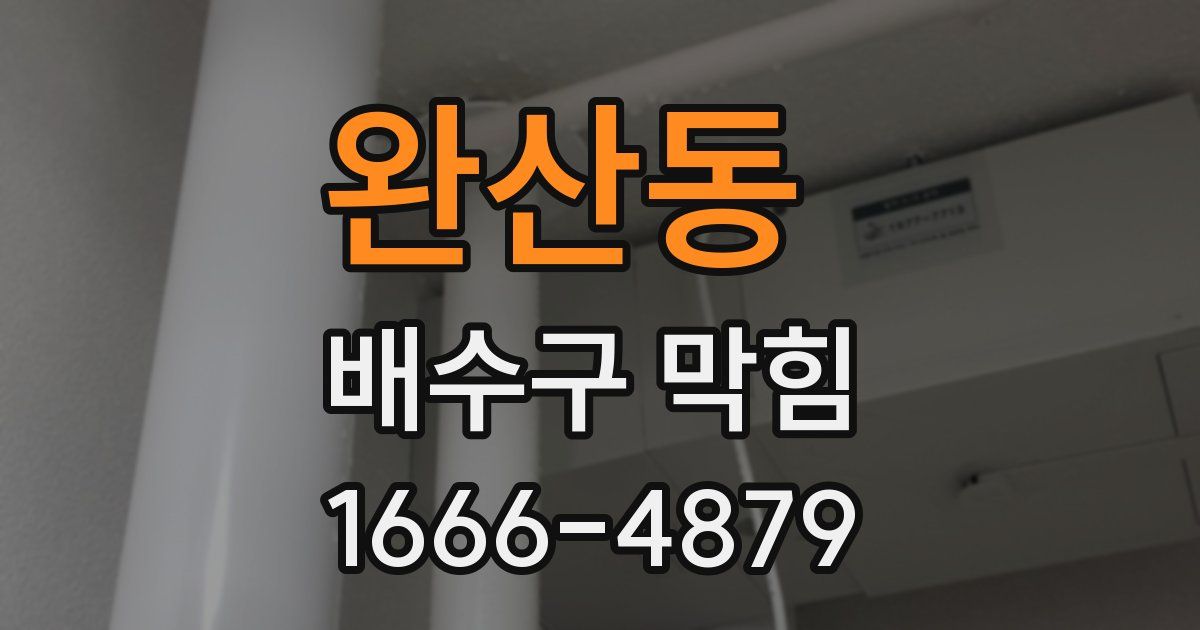 완산동 배수구 막힘