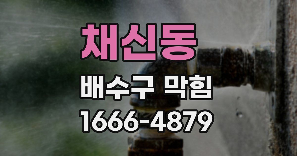 채신동 배수구 막힘