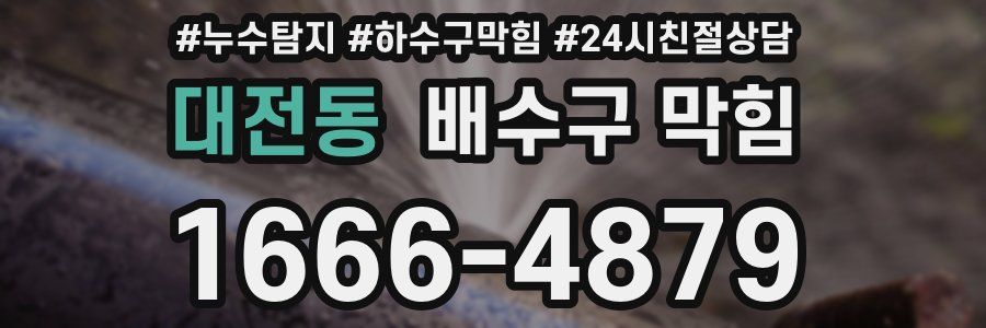 대전동 배수구 막힘
