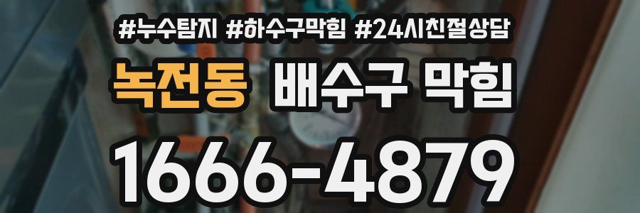 녹전동 배수구 막힘