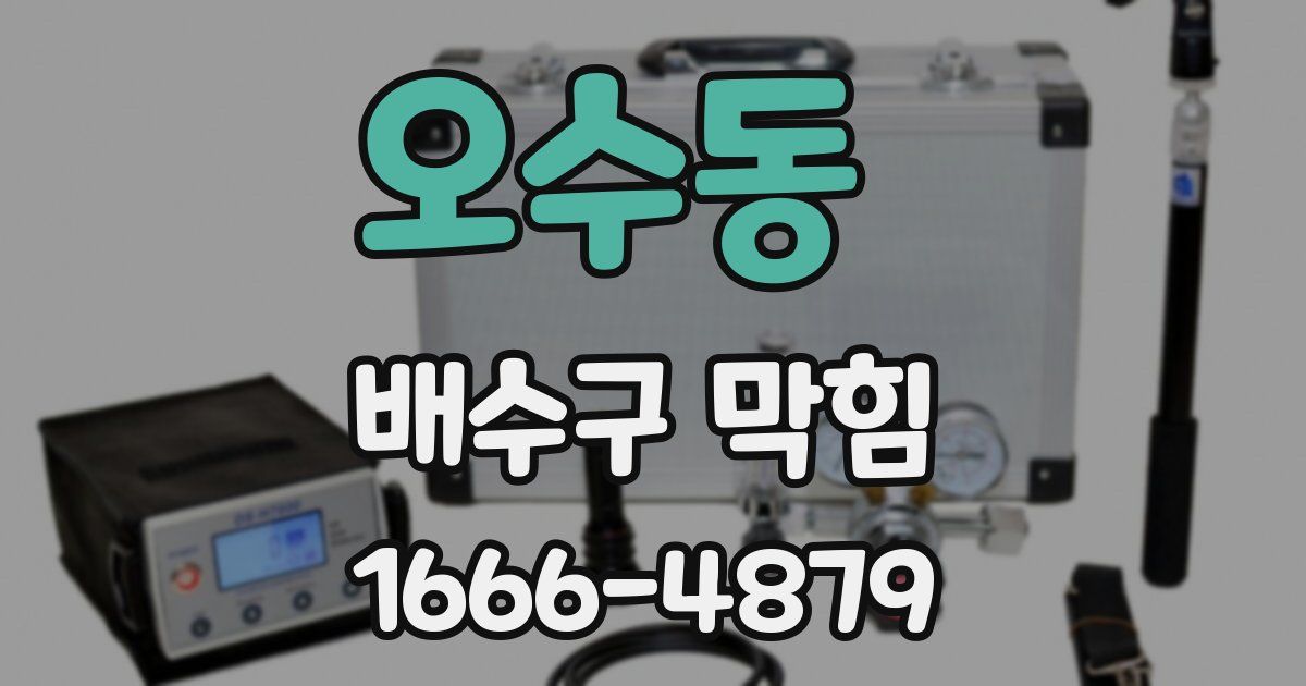 오수동 배수구 막힘