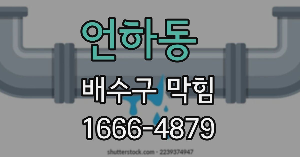 언하동 배수구 막힘