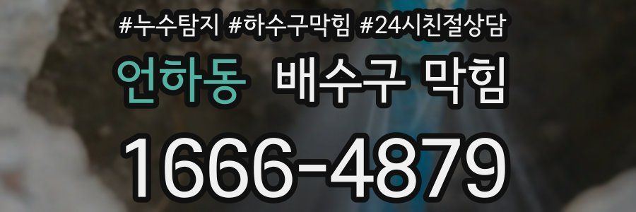 언하동 배수구 막힘