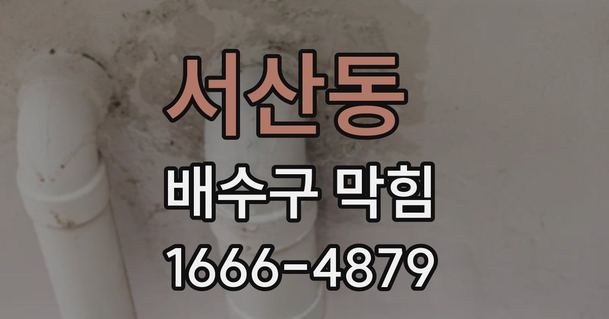 서산동 배수구 막힘