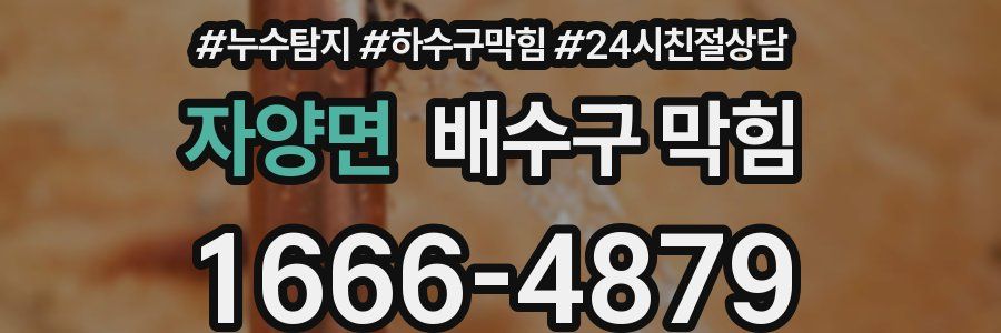 자양면 배수구 막힘