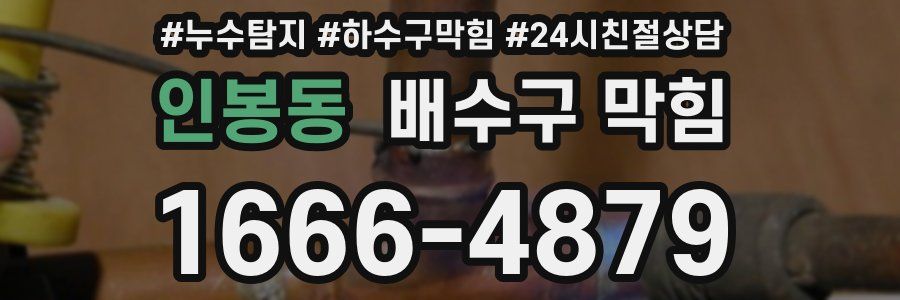 인봉동 배수구 막힘