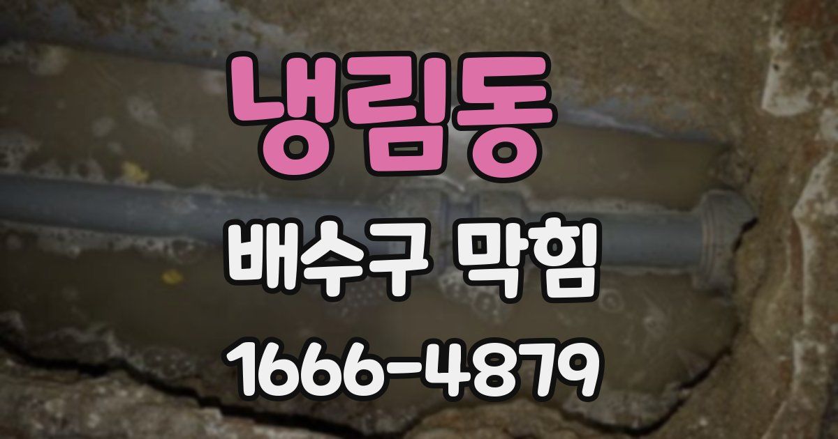 냉림동 배수구 막힘