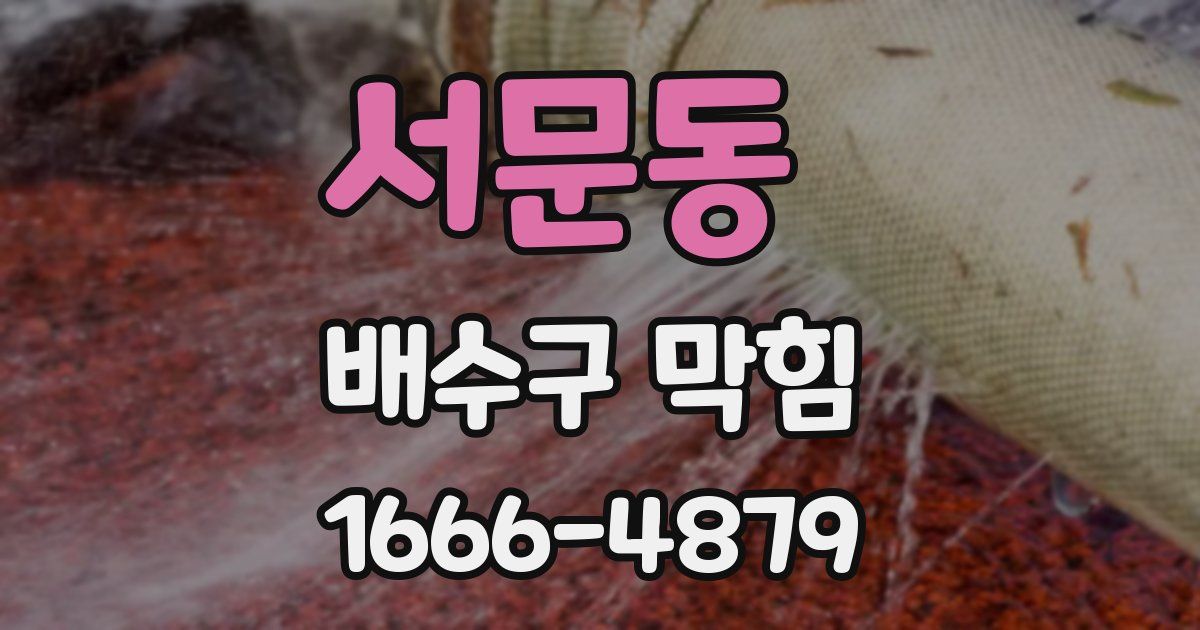 서문동 배수구 막힘