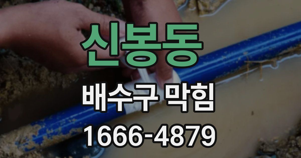 신봉동 배수구 막힘