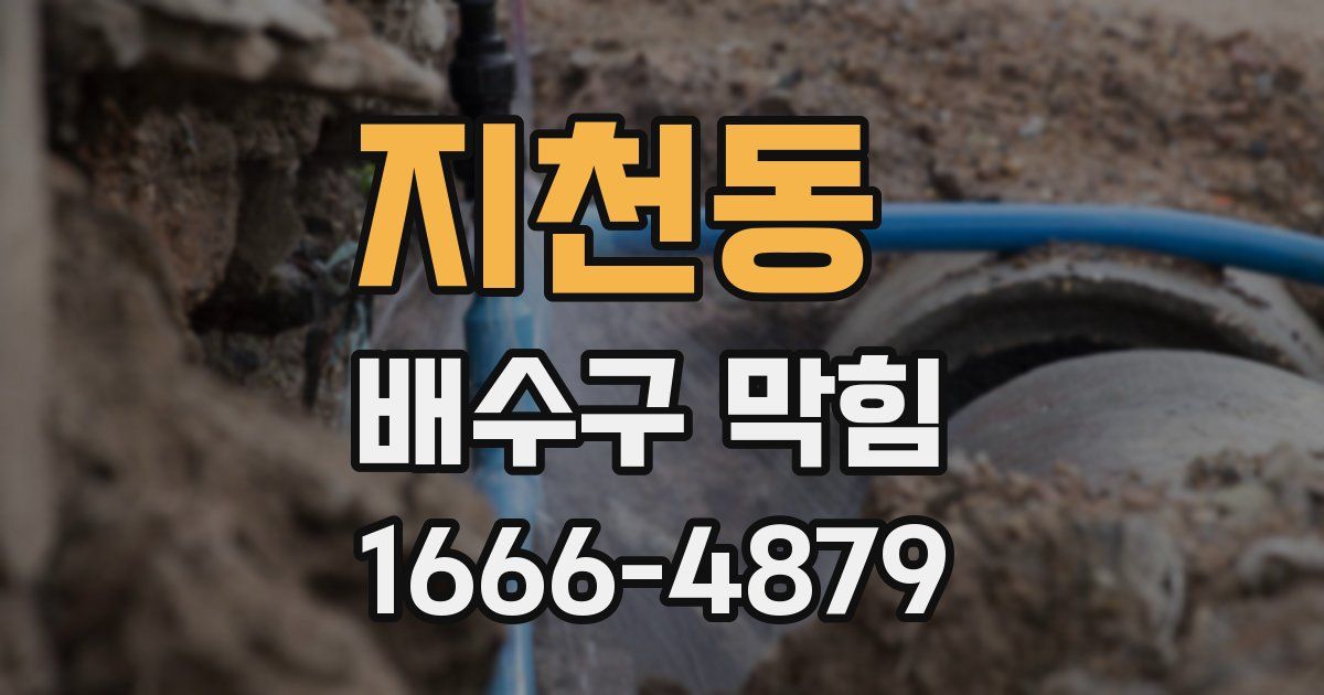 지천동 배수구 막힘