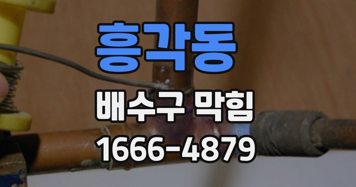 흥각동 배수구 막힘