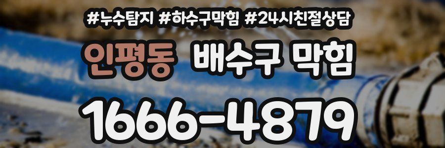 인평동 배수구 막힘