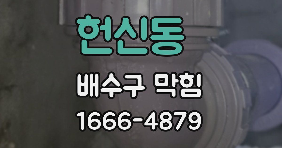 헌신동 배수구 막힘