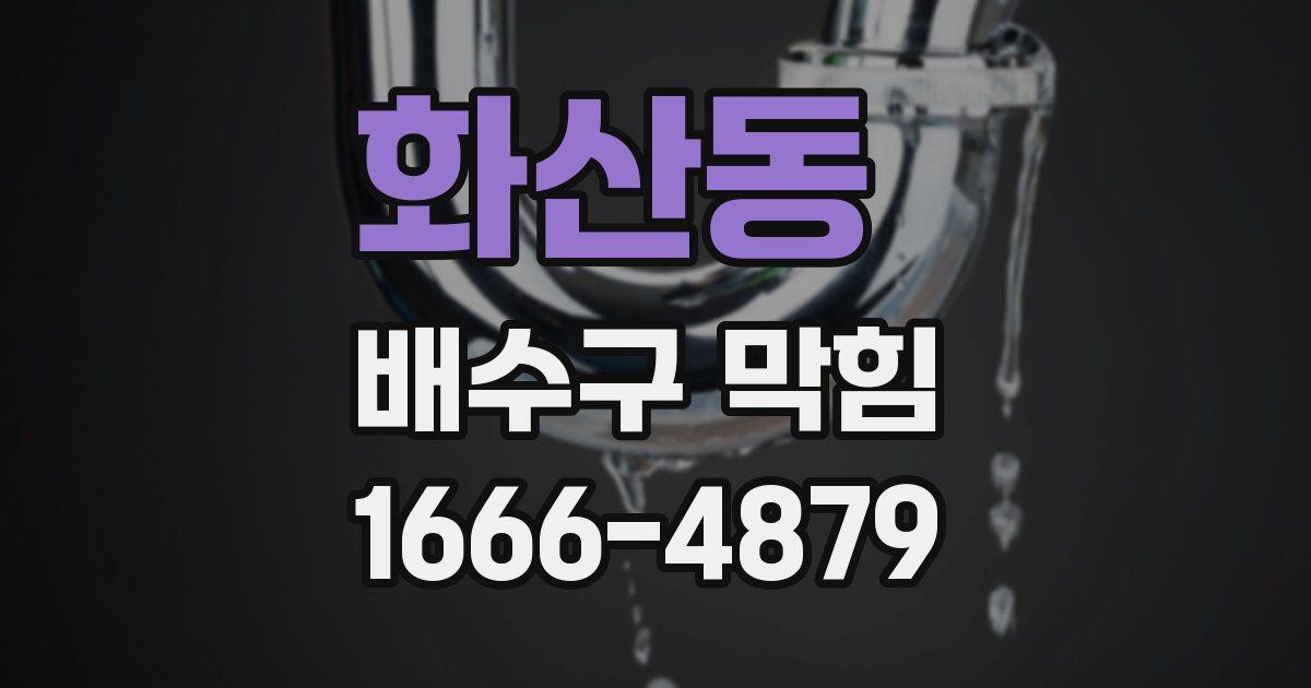 화산동 배수구 막힘