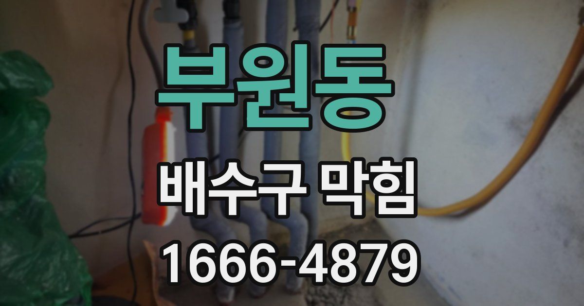 부원동 배수구 막힘