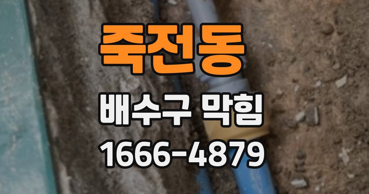 죽전동 배수구 막힘