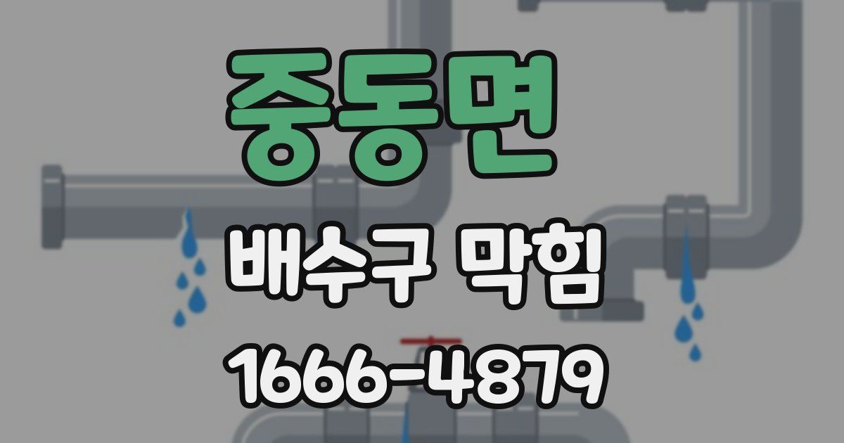 중동면 배수구 막힘