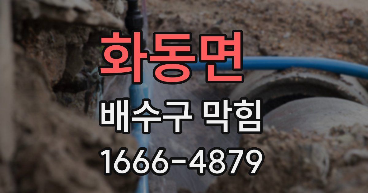 화동면 배수구 막힘