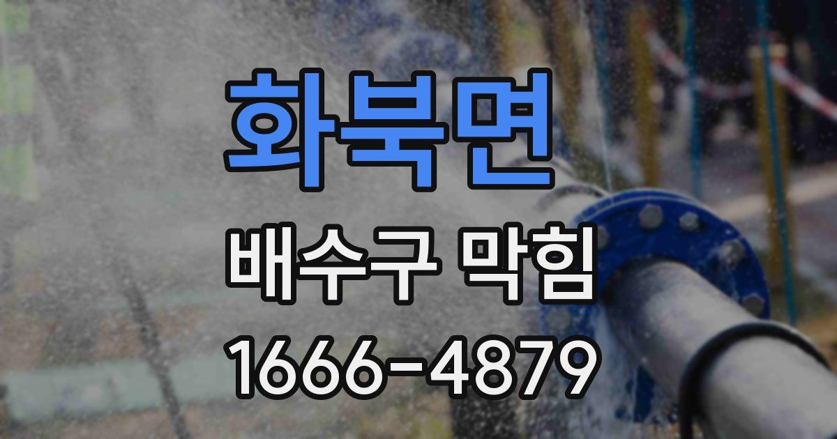 화북면 배수구 막힘