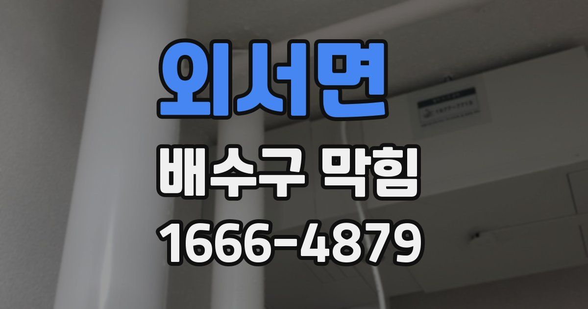 외서면 배수구 막힘