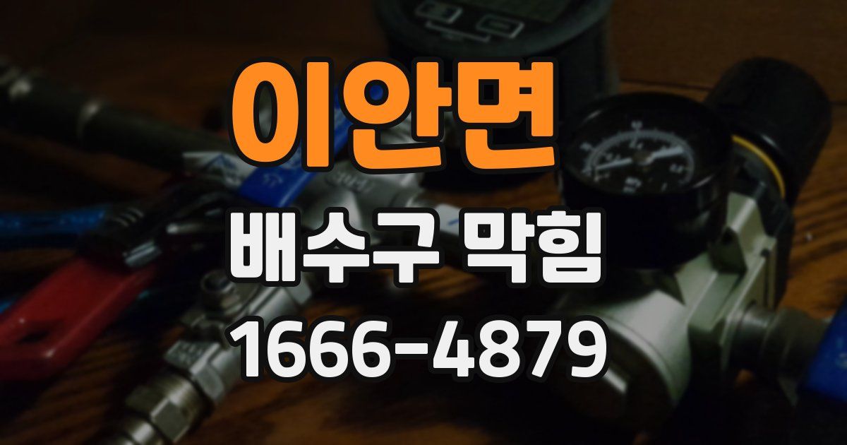 이안면 배수구 막힘