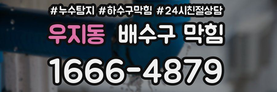 우지동 배수구 막힘