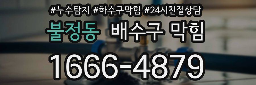 불정동 배수구 막힘