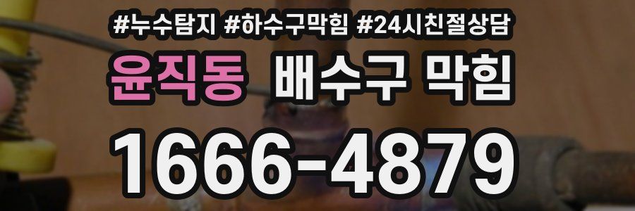 윤직동 배수구 막힘