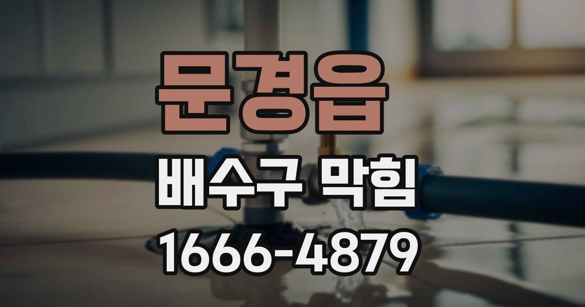 문경읍 배수구 막힘