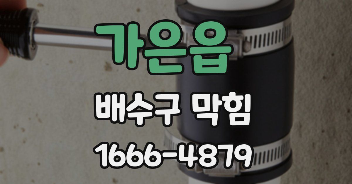 가은읍 배수구 막힘
