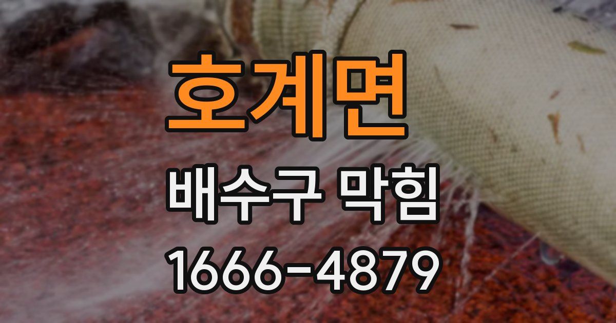 호계면 배수구 막힘