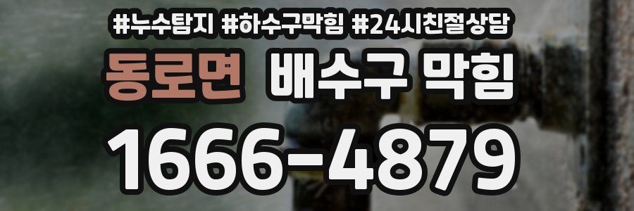 동로면 배수구 막힘