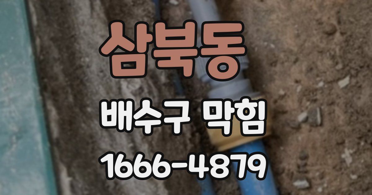 삼북동 배수구 막힘