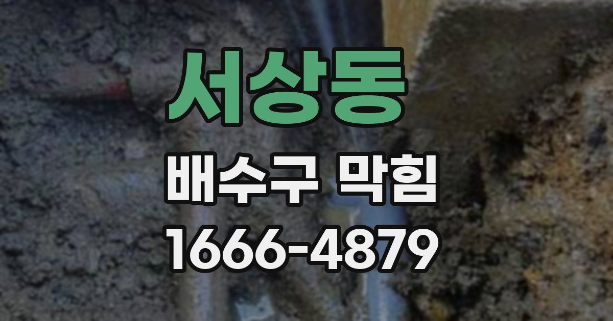 서상동 배수구 막힘
