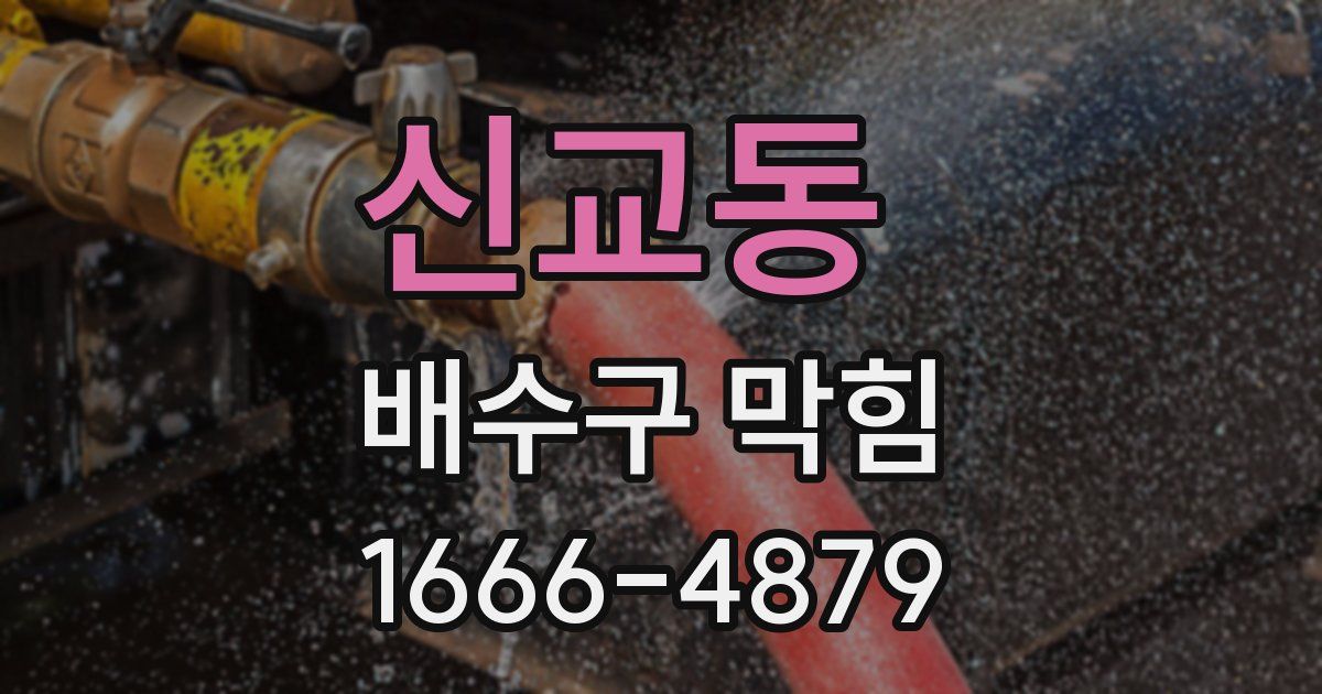 신교동 배수구 막힘