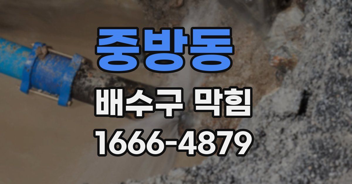중방동 배수구 막힘