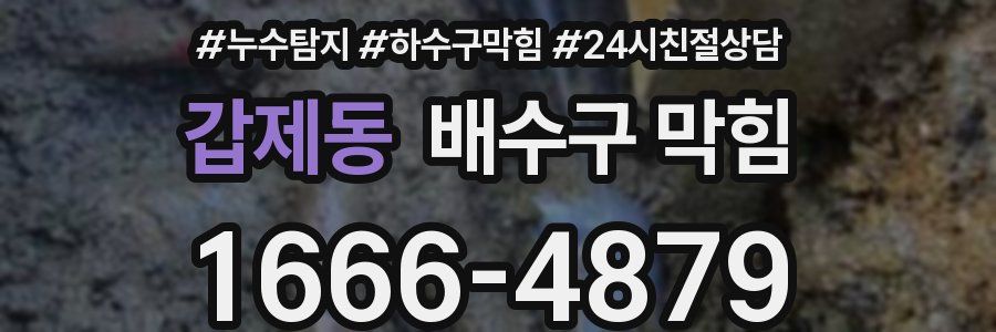 갑제동 배수구 막힘