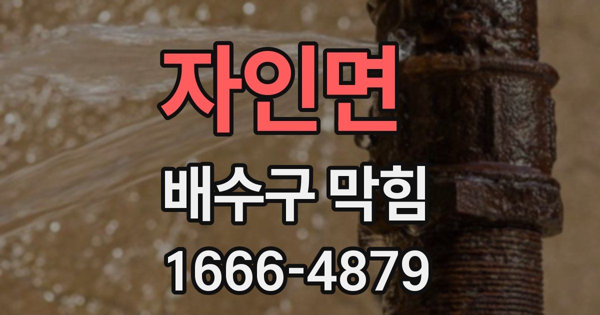 자인면 배수구 막힘