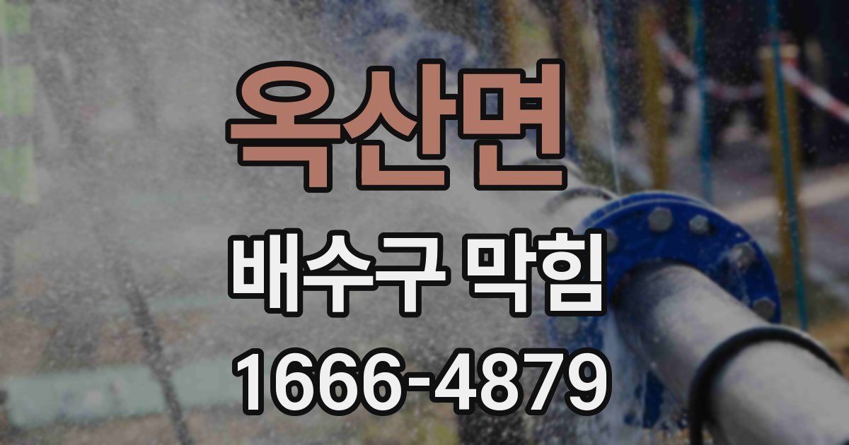 옥산면 배수구 막힘