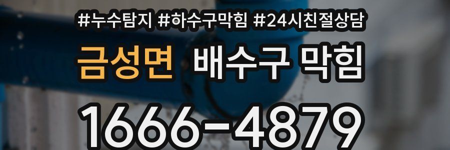 금성면 배수구 막힘
