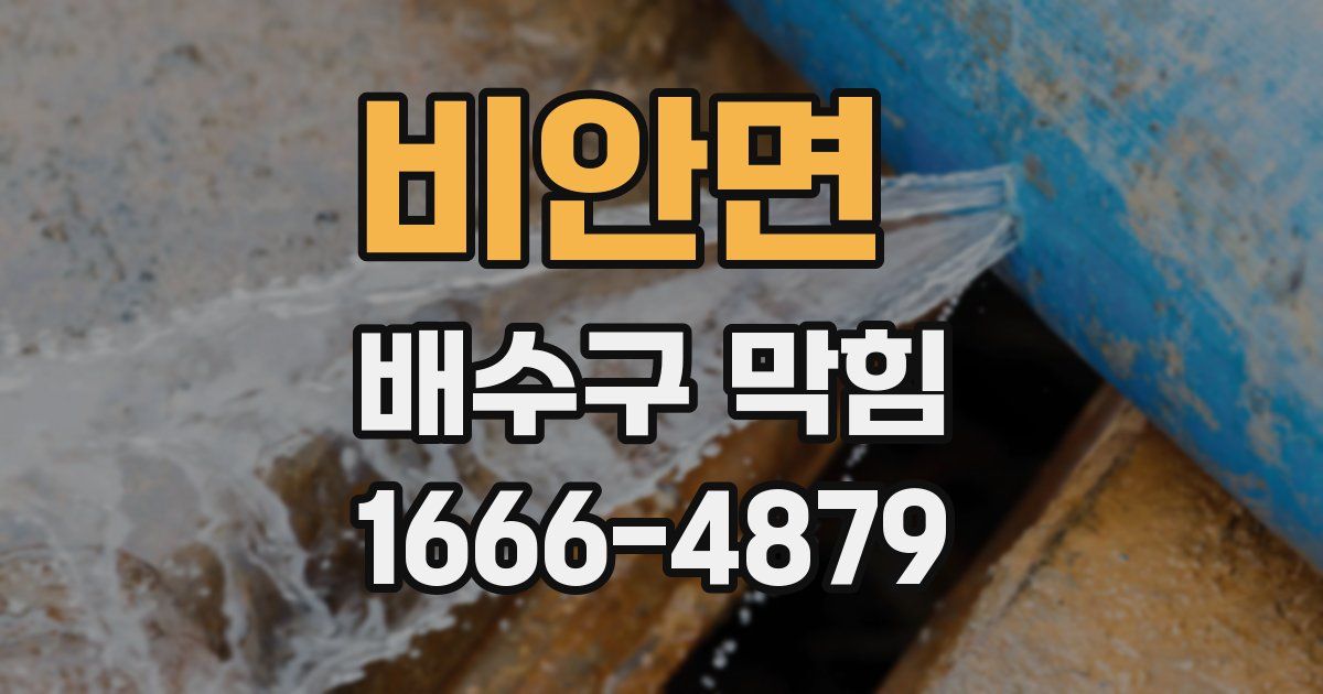 비안면 배수구 막힘