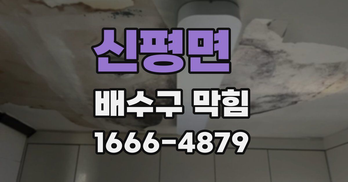 신평면 배수구 막힘