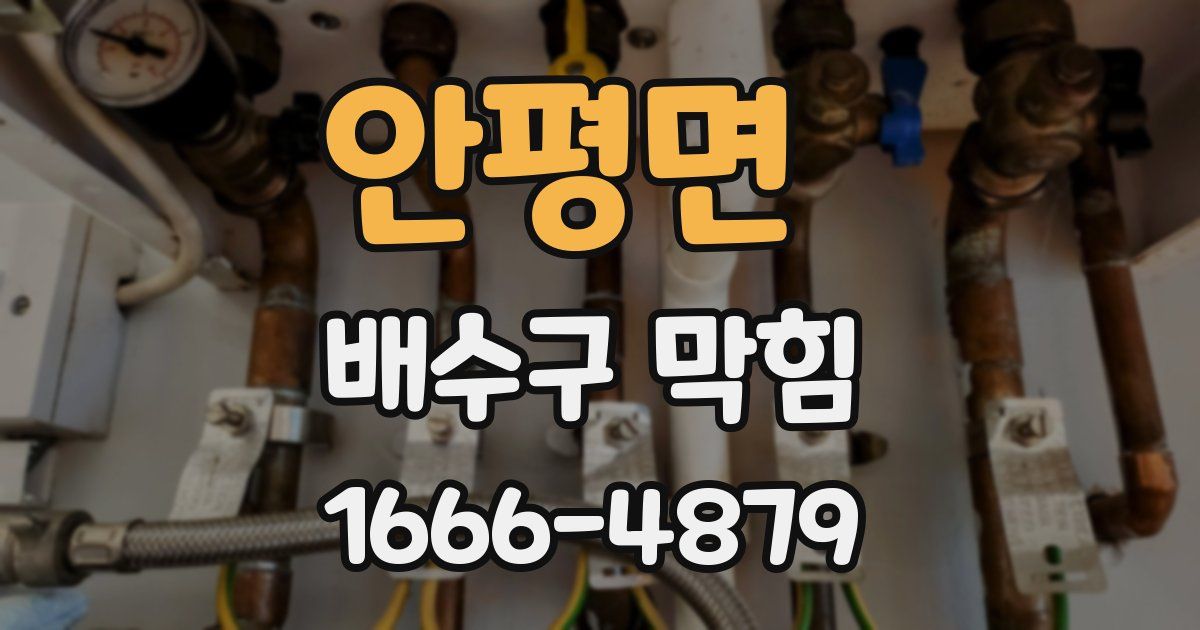안평면 배수구 막힘
