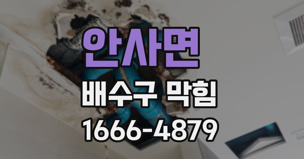 안사면 배수구 막힘
