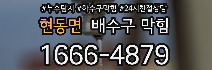 현동면 배수구 막힘