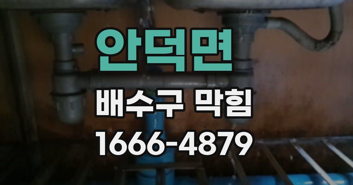안덕면 배수구 막힘