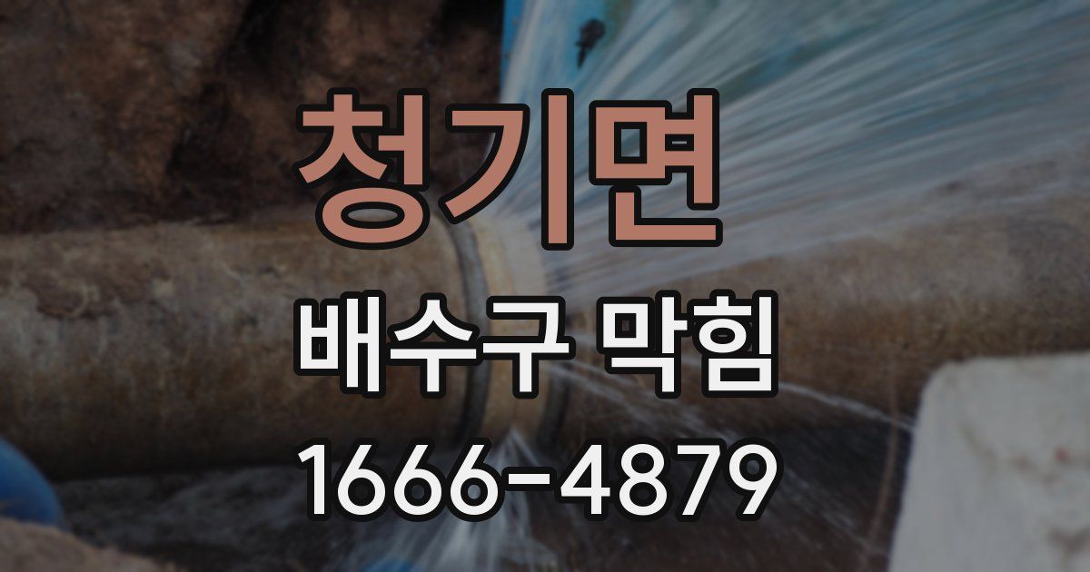청기면 배수구 막힘