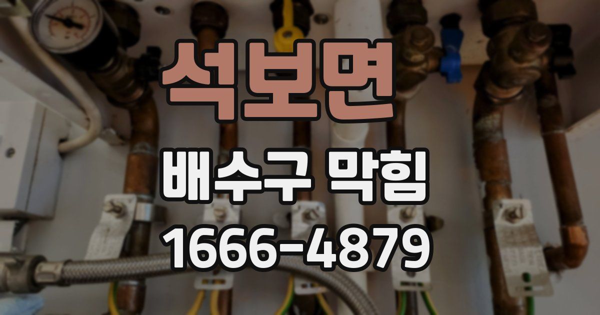 석보면 배수구 막힘